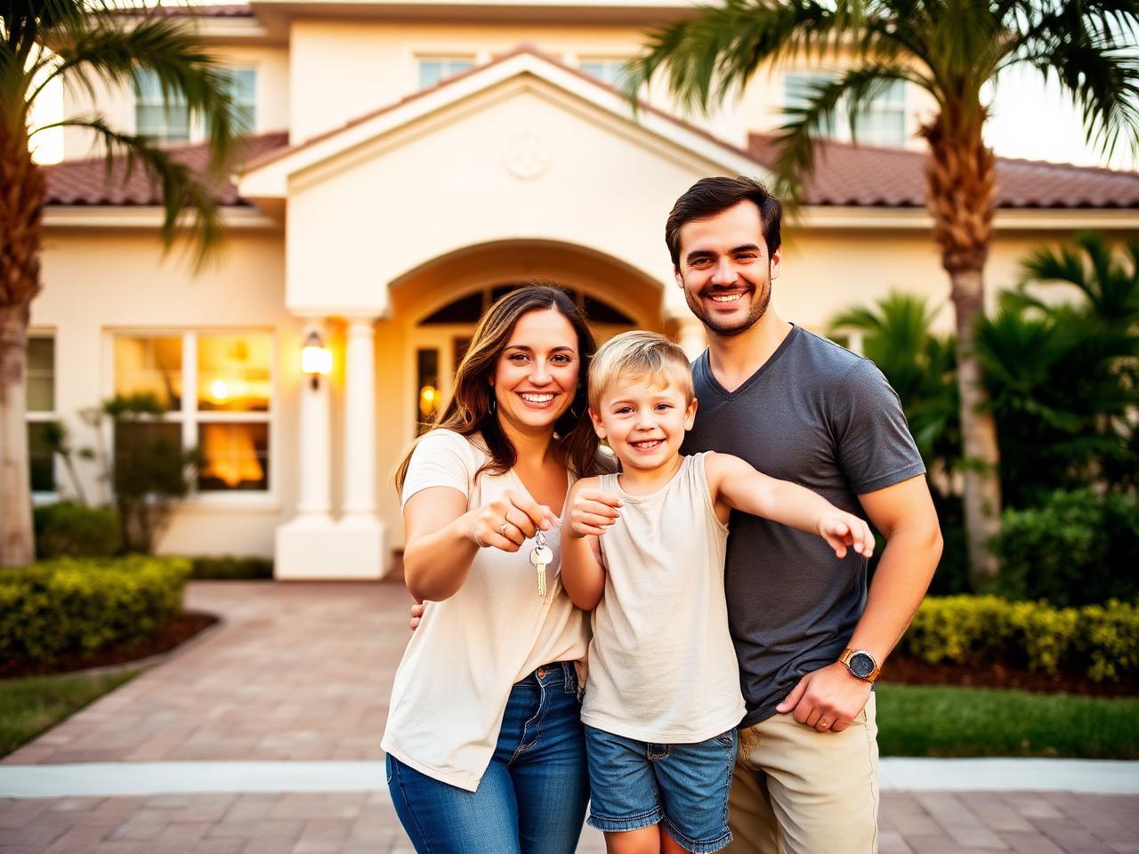 Happy Florida family